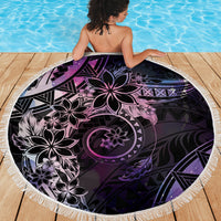 Polynesian Sunset Plumeria Beach Blanket Galaxy Polynesian Tattoo LT05 - Polynesian Pride