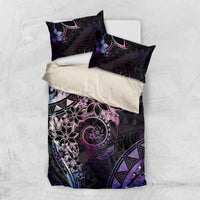 Polynesian Sunset Plumeria Bedding Set Galaxy Polynesian Tattoo LT05 US Twin 172cm x 218cm Galaxy - Polynesian Pride