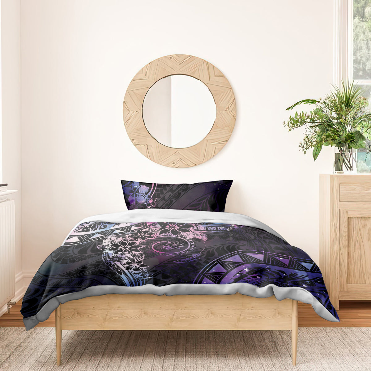 Polynesian Sunset Plumeria Bedding Set Galaxy Polynesian Tattoo LT05 - Polynesian Pride