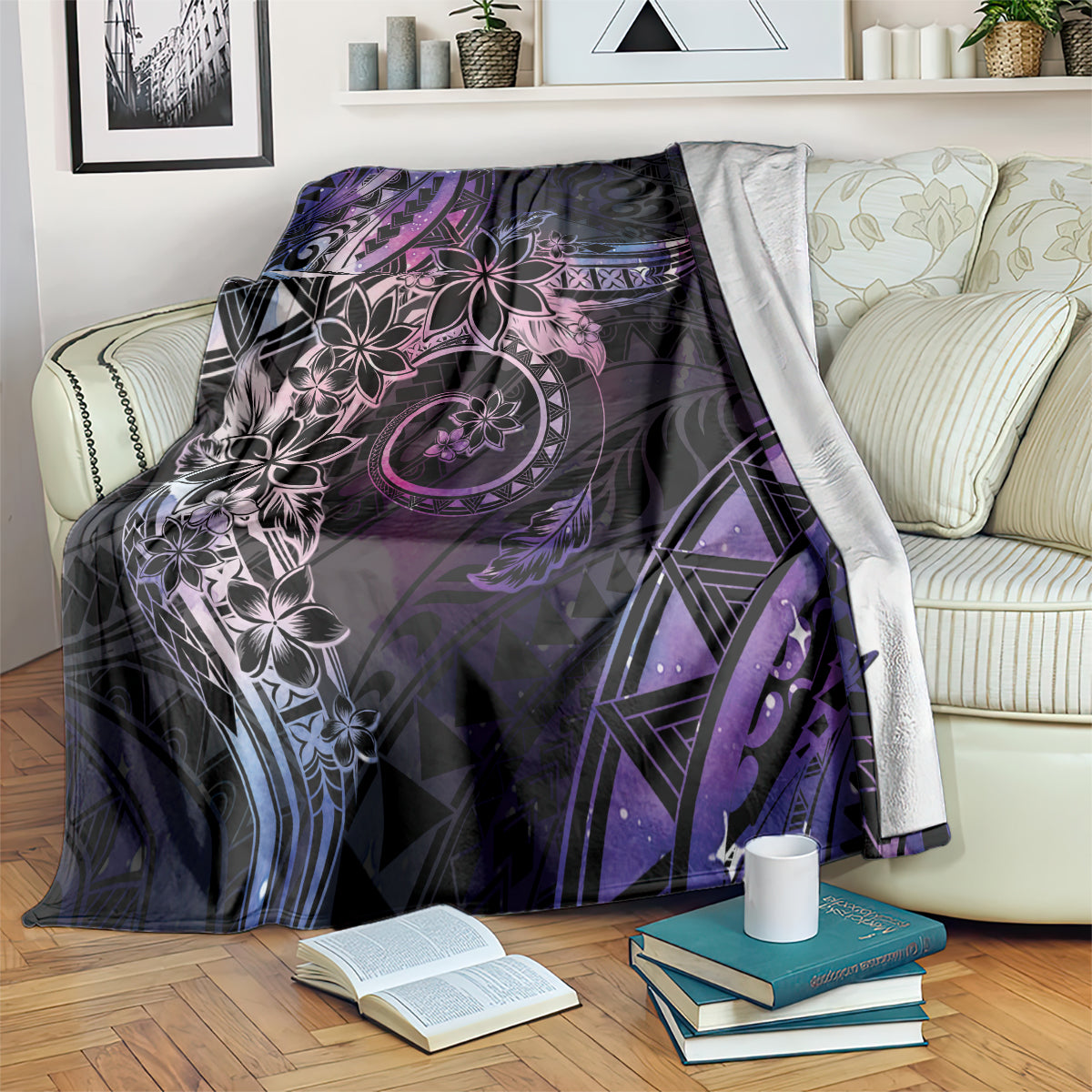 Polynesian Sunset Plumeria Blanket Galaxy Polynesian Tattoo LT05 Galaxy - Polynesian Pride