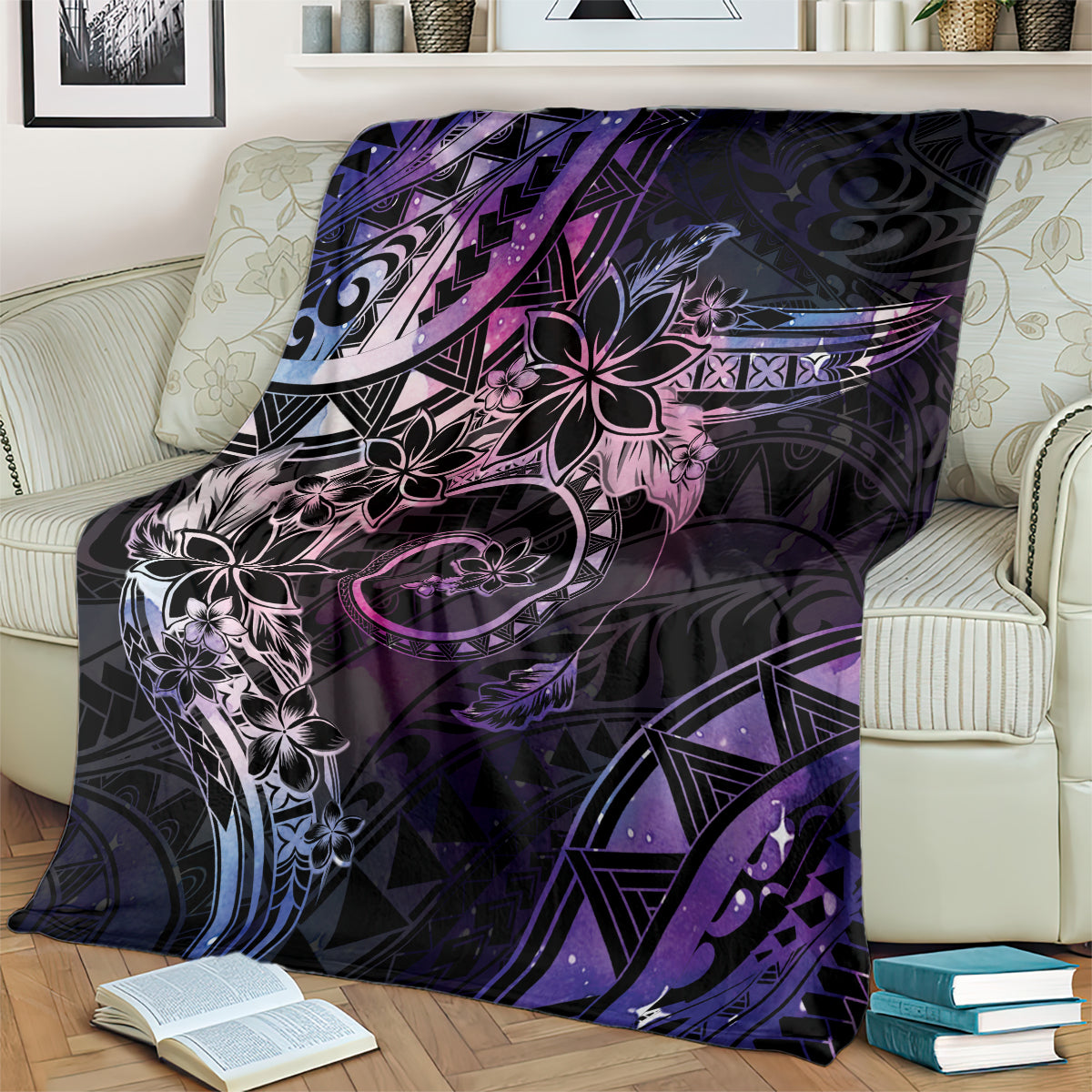 Polynesian Sunset Plumeria Blanket Galaxy Polynesian Tattoo LT05 - Polynesian Pride