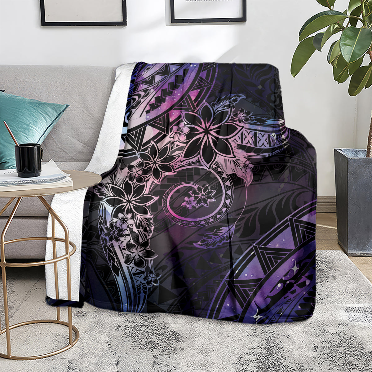 Polynesian Sunset Plumeria Blanket Galaxy Polynesian Tattoo LT05 - Polynesian Pride