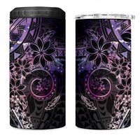 Galaxy Polynesian Pattern With Plumeria Flowers 4 in 1 Can Cooler Tumbler LT05 One Size: 16 oz Galaxy - Polynesian Pride