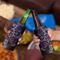 Galaxy Polynesian Pattern With Plumeria Flowers 4 in 1 Can Cooler Tumbler LT05 - Polynesian Pride