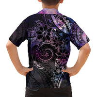 Polynesian Sunset Plumeria Kid Hawaiian Shirt Galaxy Polynesian Tattoo LT05 - Polynesian Pride