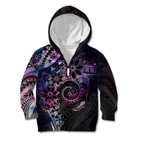 Polynesian Sunset Plumeria Kid Hoodie Galaxy Polynesian Tattoo LT05 Zip Hoodie Galaxy - Polynesian Pride