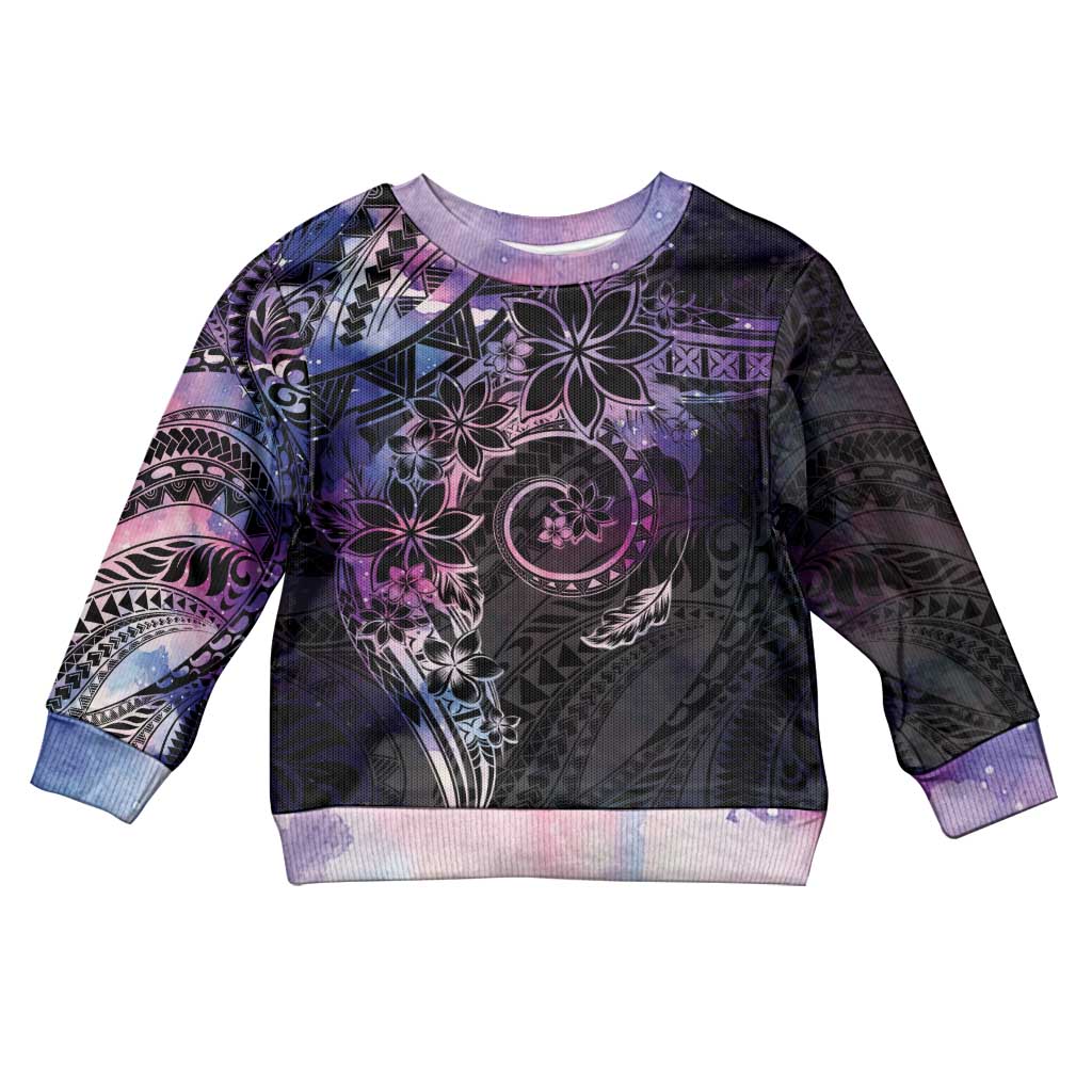 Polynesian Sunset Plumeria Kid Ugly Christmas Sweater Galaxy Polynesian Tattoo LT05 Kid Galaxy - Polynesian Pride