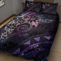 Polynesian Sunset Plumeria Quilt Bed Set Galaxy Polynesian Tattoo LT05 - Polynesian Pride