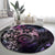 Polynesian Sunset Plumeria Round Carpet Galaxy Polynesian Tattoo