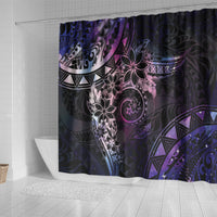 Polynesian Sunset Plumeria Shower Curtain Galaxy Polynesian Tattoo LT05 - Polynesian Pride