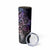 Galaxy Polynesian Pattern With Plumeria Flowers Skinny Tumbler