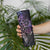 Galaxy Polynesian Pattern With Plumeria Flowers Skinny Tumbler