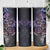 Galaxy Polynesian Pattern With Plumeria Flowers Skinny Tumbler