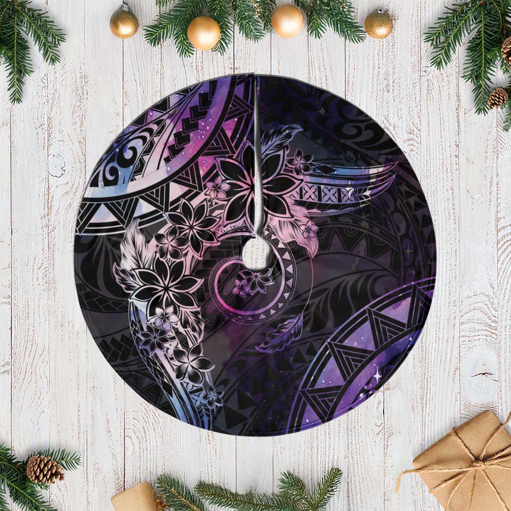 Polynesian Sunset Plumeria Tree Skirt Galaxy Polynesian Tattoo LT05 Casual Galaxy - Polynesian Pride