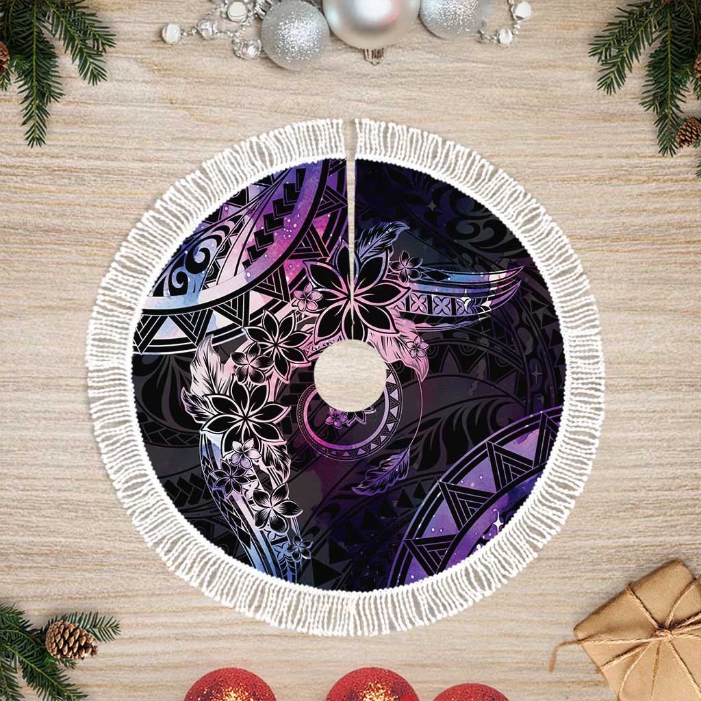 Polynesian Sunset Plumeria Tree Skirt Galaxy Polynesian Tattoo LT05 Fringed Galaxy - Polynesian Pride