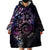 Polynesian Sunset Plumeria Wearable Blanket Hoodie Galaxy Polynesian Tattoo