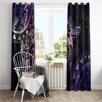 Polynesian Sunset Plumeria Window Curtain Galaxy Polynesian Tattoo LT05 - Polynesian Pride