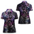 Polynesian Sunset Plumeria Women Polo Shirt Galaxy Polynesian Tattoo