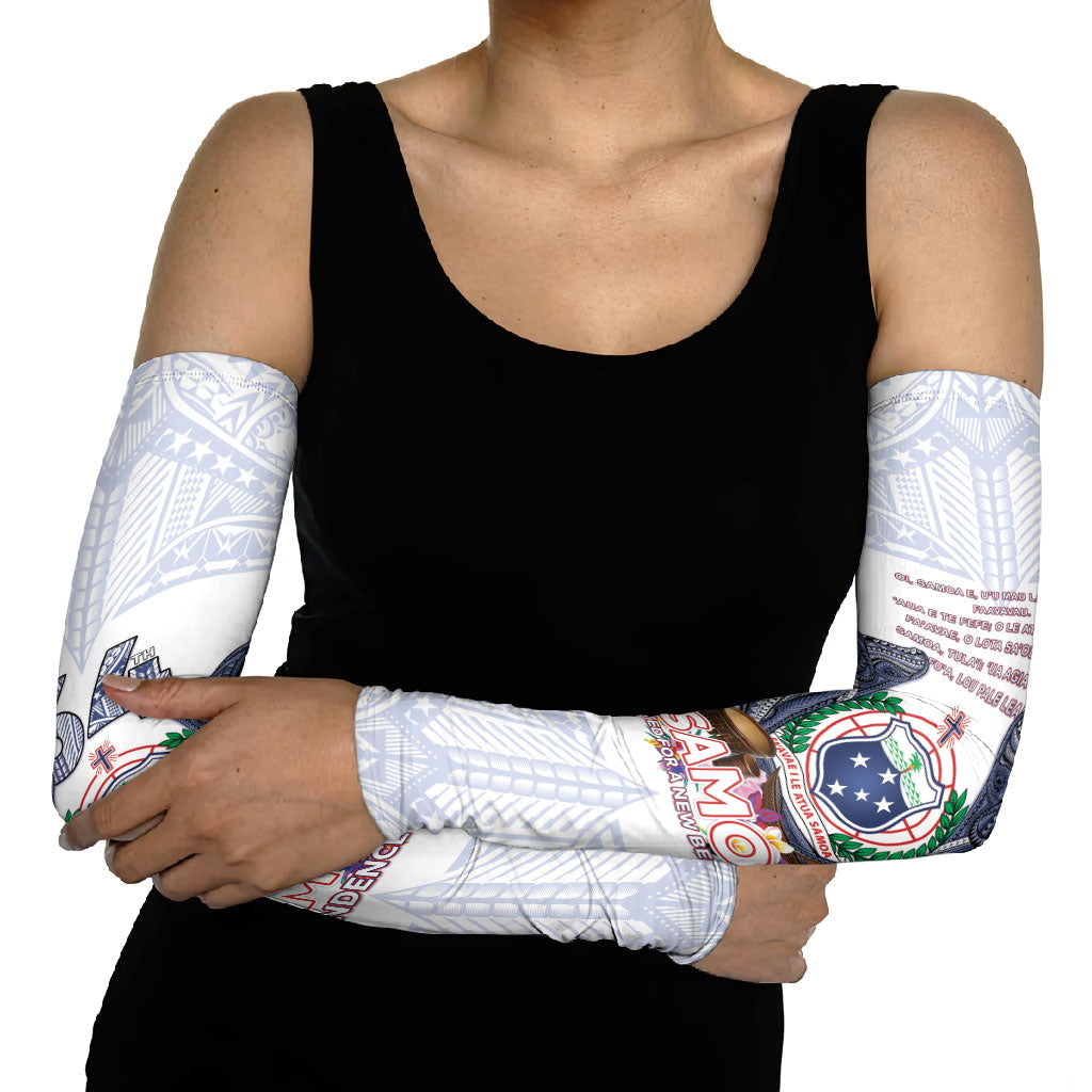 Samoa Independence Day Arm Sleeves Samoa United For A New Beginning LT05 - Polynesian Pride