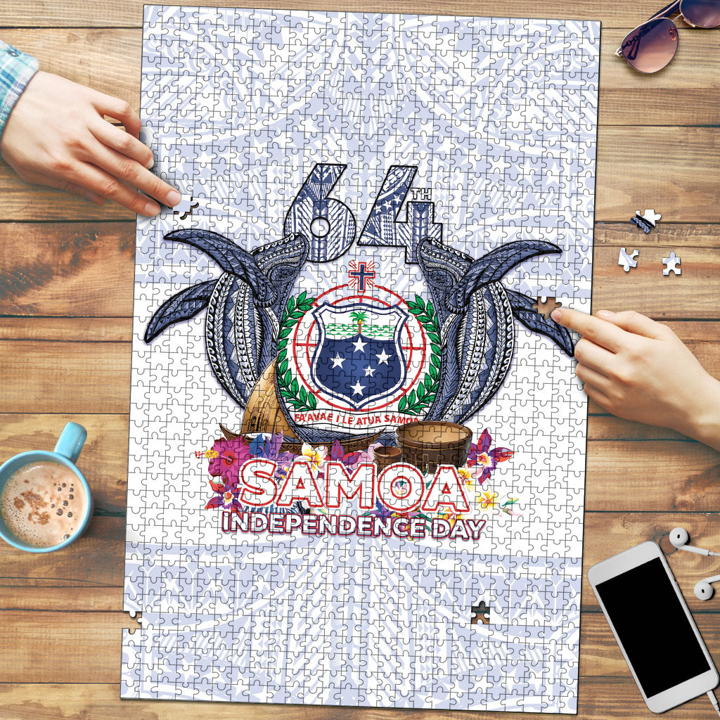 Samoa Independence Day Puzzle Samoa United For A New Beginning LT05 White - Polynesian Pride