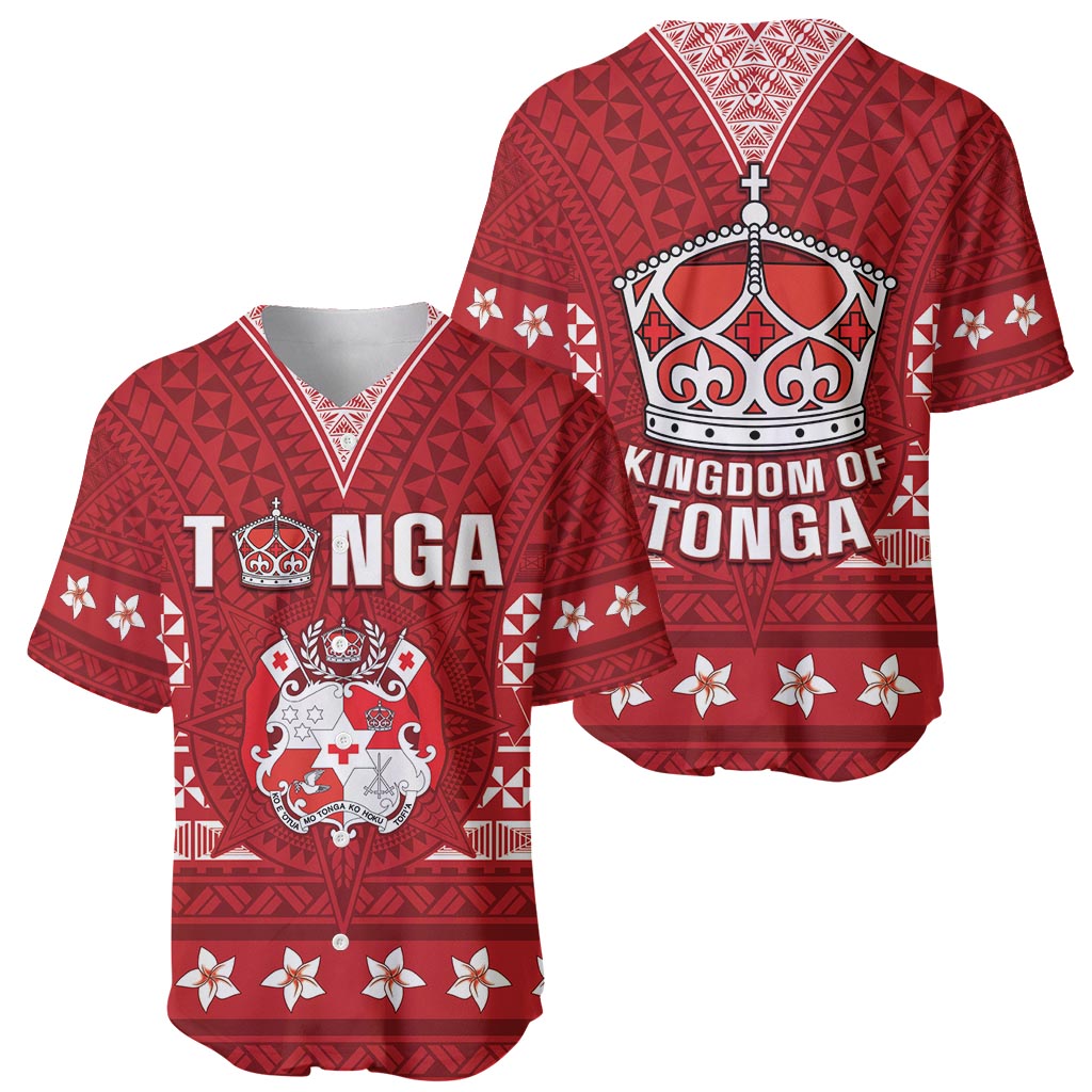 Tonga King Tupou VI Day Baseball Jersey Traditional Tongan Kupesi Pattern LT05 - Polynesian Pride