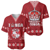 Tonga King Tupou VI Day Baseball Jersey Traditional Tongan Kupesi Pattern LT05 - Polynesian Pride