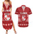 Tonga King Tupou VI Day Couples Matching Summer Maxi Dress and Hawaiian Shirt Traditional Tongan Kupesi Pattern