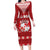 Tonga King Tupou VI Day Family Matching Long Sleeve Bodycon Dress and Hawaiian Shirt Traditional Tongan Kupesi Pattern