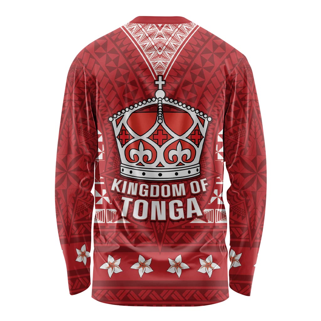Tonga King Tupou VI Day Long Sleeve Shirt Traditional Tongan Kupesi Pattern LT05 - Polynesian Pride