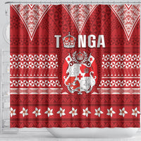 Tonga King Tupou VI Day Shower Curtain Traditional Tongan Kupesi Pattern LT05 - Polynesian Pride