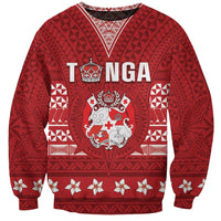 Tonga King Tupou VI Day Sweatshirt Traditional Tongan Kupesi Pattern LT05 Unisex Red - Polynesian Pride