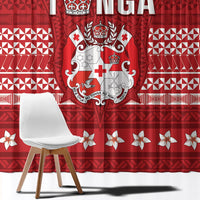 Tonga King Tupou VI Day Window Curtain Traditional Tongan Kupesi Pattern LT05 - Polynesian Pride