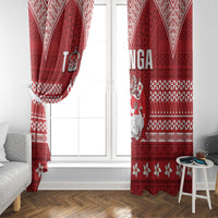 Tonga King Tupou VI Day Window Curtain Traditional Tongan Kupesi Pattern LT05 - Polynesian Pride