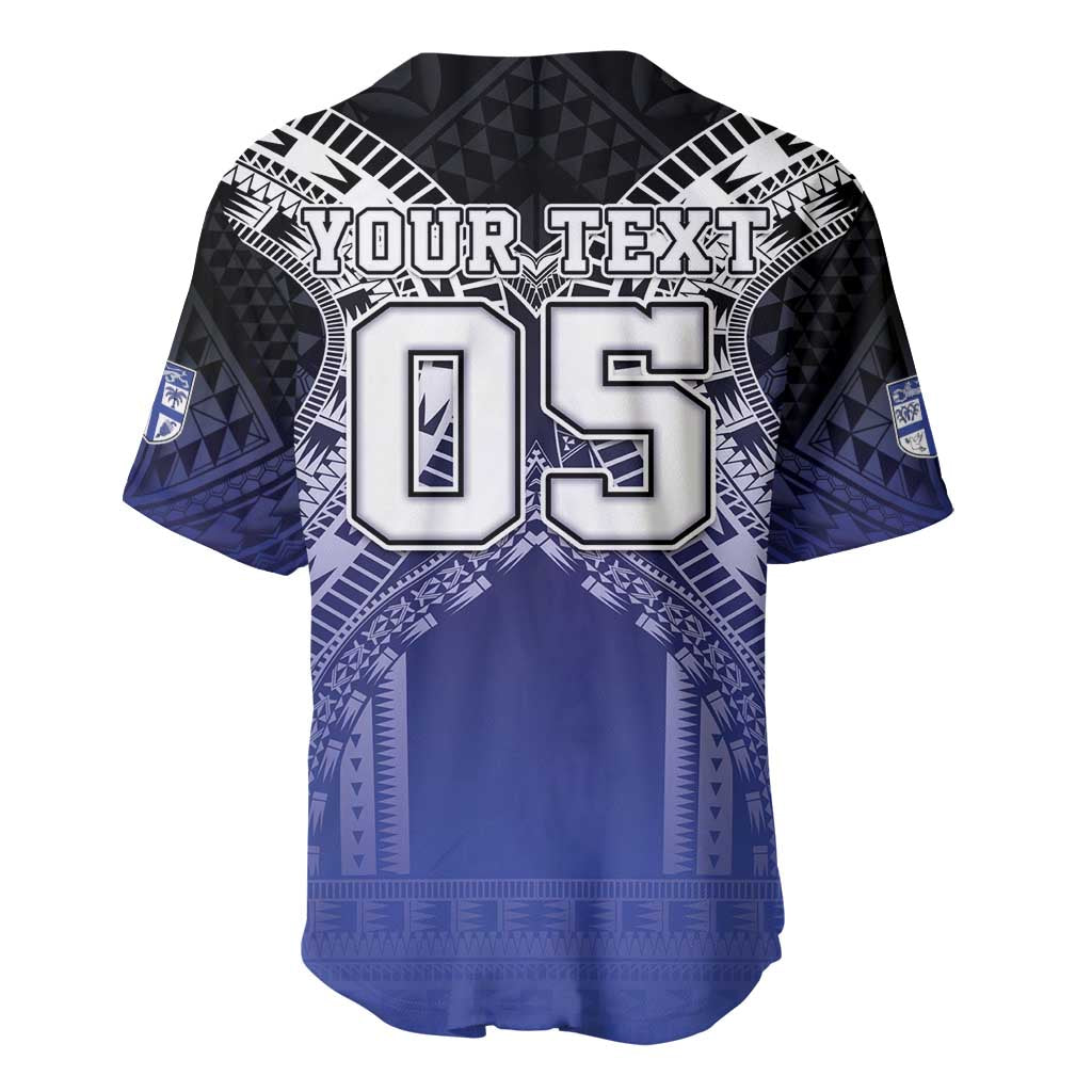 Custom Fiji Drua Baseball Jersey Fijian Tapa Pattern LT05 - Polynesian Pride