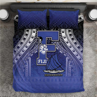 Fiji Drua Bedding Set Fijian Tapa Pattern LT05 Blue - Polynesian Pride