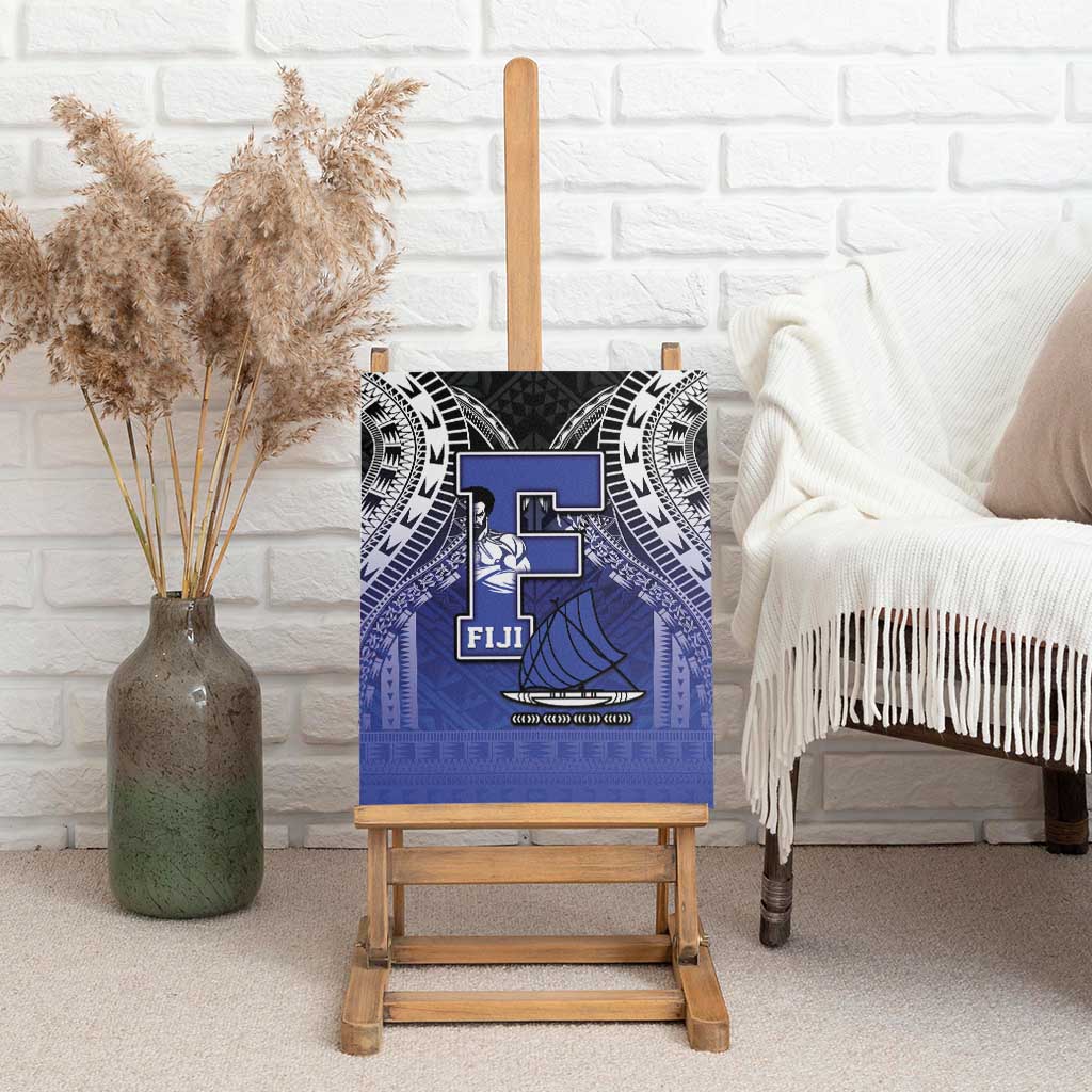 Fiji Drua Canvas Wall Art Fijian Tapa Pattern LT05 - Polynesian Pride
