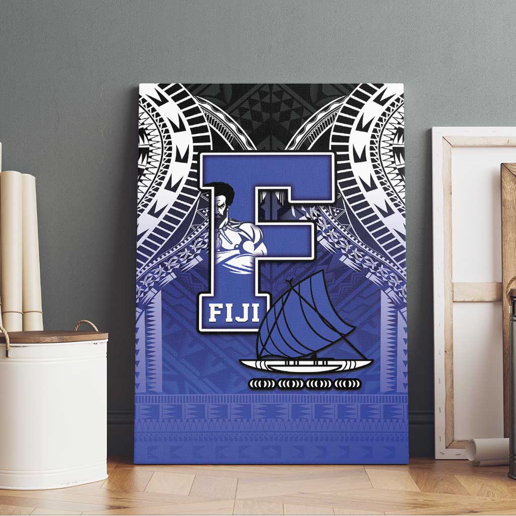Fiji Drua Canvas Wall Art Fijian Tapa Pattern LT05 - Polynesian Pride