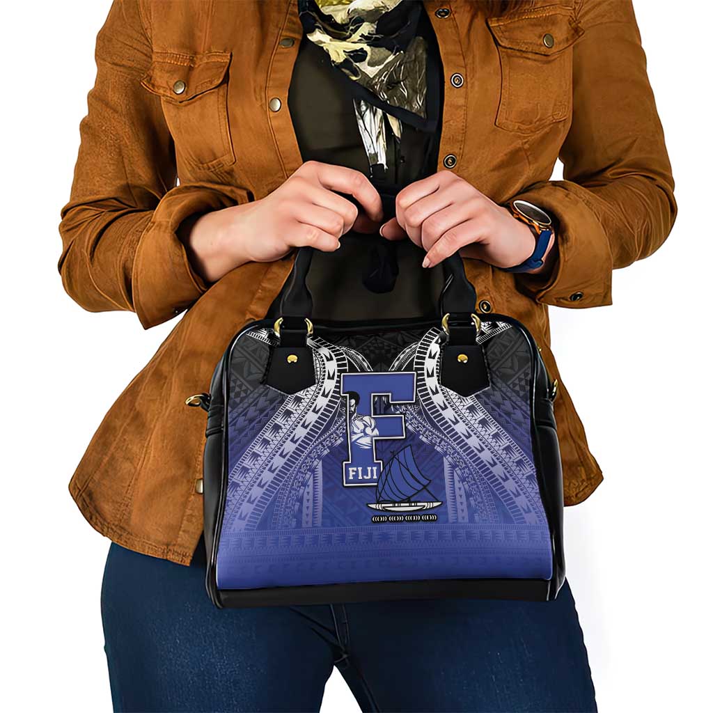 Fiji Drua Shoulder Handbag Fijian Tapa Pattern LT05 - Polynesian Pride
