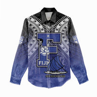 Custom Fiji Drua Women Casual Shirt Fijian Tapa Pattern LT05 - Polynesian Pride