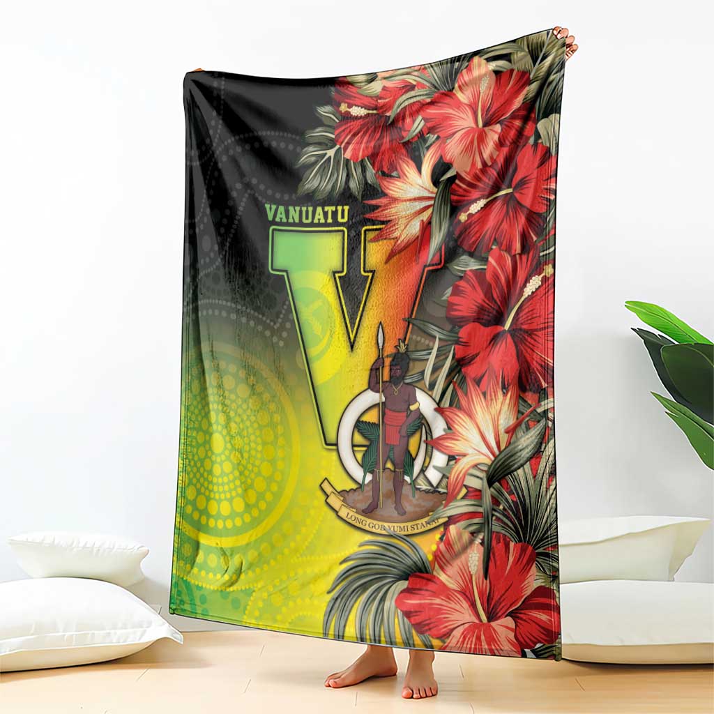 Aboriginal Dot Art Vanuatu Blanket Tropical Flowers LT05 - Polynesian Pride