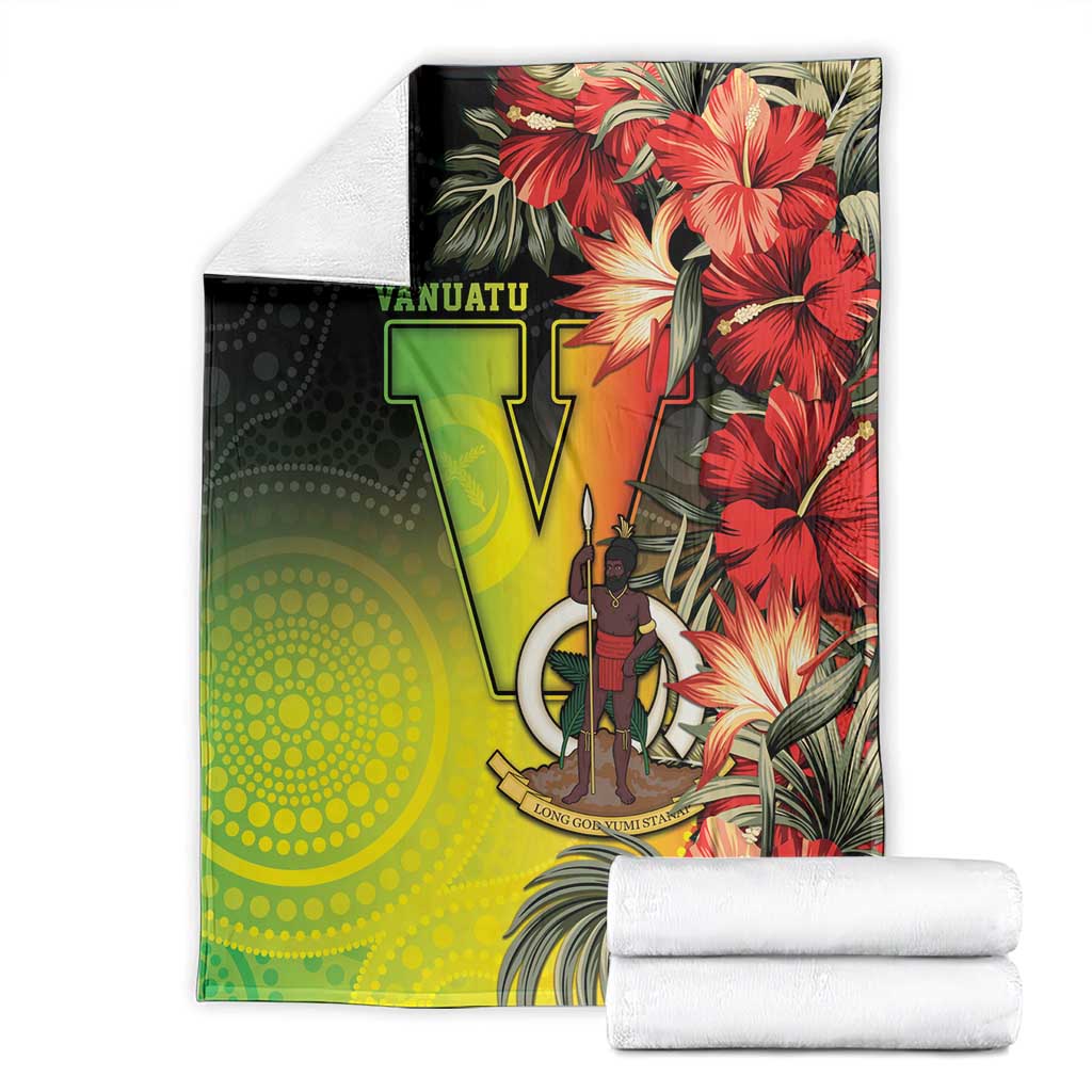 Aboriginal Dot Art Vanuatu Blanket Tropical Flowers LT05 - Polynesian Pride