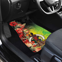 Aboriginal Dot Art Vanuatu Personalised Car Mats Tropical Flowers LT05 - Polynesian Pride