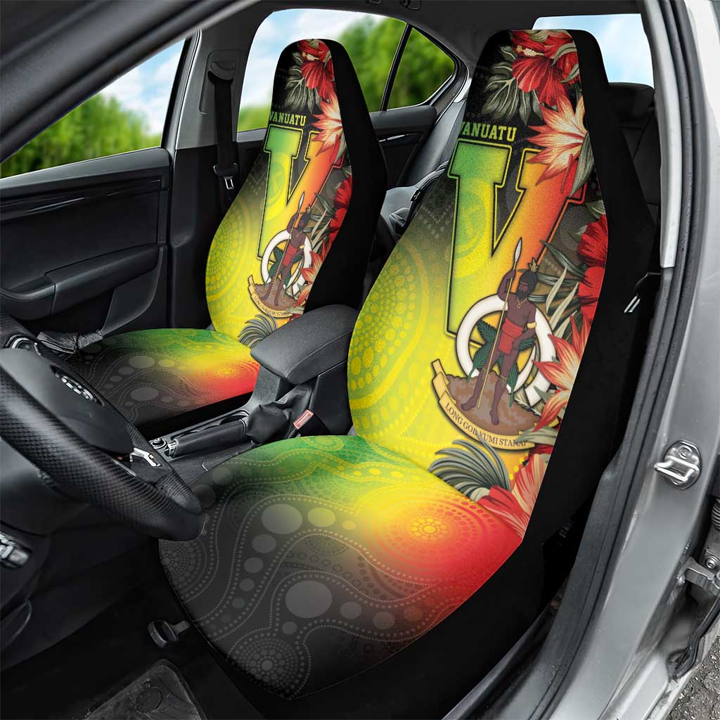 Aboriginal Dot Art Vanuatu Car Seat Cover Tropical Flowers LT05 - Polynesian Pride