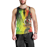 Aboriginal Dot Art Vanuatu Personalised Men Tank Top Tropical Flowers LT05 - Polynesian Pride
