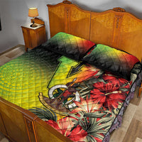 Aboriginal Dot Art Vanuatu Quilt Bed Set Tropical Flowers LT05 - Polynesian Pride