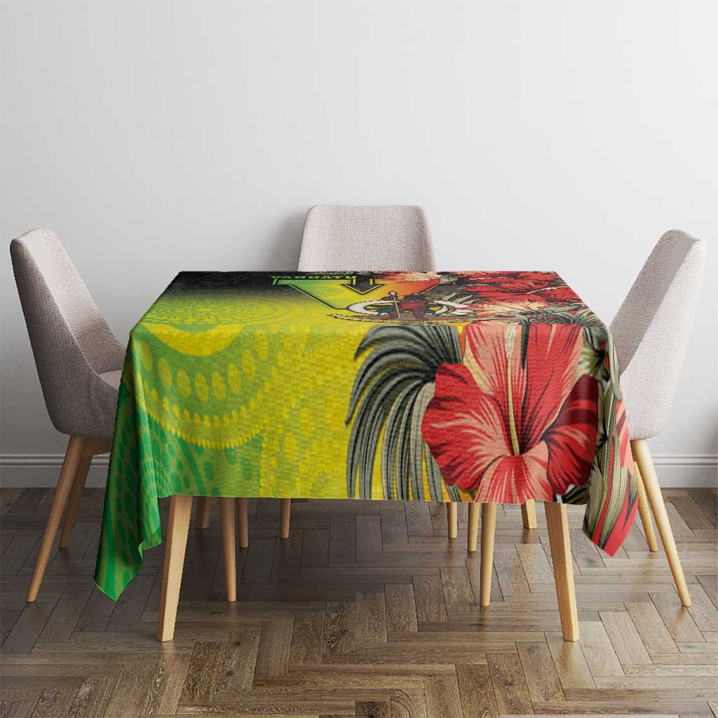 Aboriginal Dot Art Vanuatu Tablecloth Tropical Flowers LT05 - Polynesian Pride