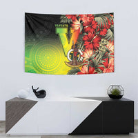 Aboriginal Dot Art Vanuatu Tapestry Tropical Flowers LT05 - Polynesian Pride