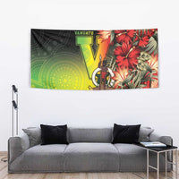 Aboriginal Dot Art Vanuatu Tapestry Tropical Flowers LT05 - Polynesian Pride