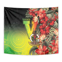 Aboriginal Dot Art Vanuatu Tapestry Tropical Flowers LT05 - Polynesian Pride
