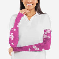 Hawaii Monstera Deliciosa Arm Sleeves Pink Plumeria Polynesian Pattern LT05 - Polynesian Pride